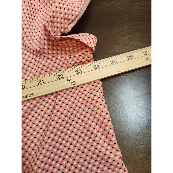 Liz Claiborne Women's Pink White Diamond Print Button Front Blouse Top Size XXL‎ - Picture 5 of 6